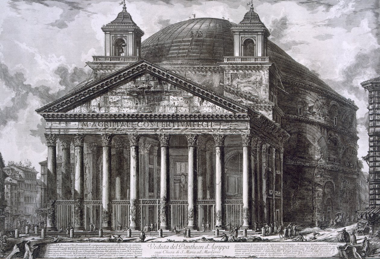 Pantheon di Agrippa, Roma (incisione) da Giovanni Battista Piranesi