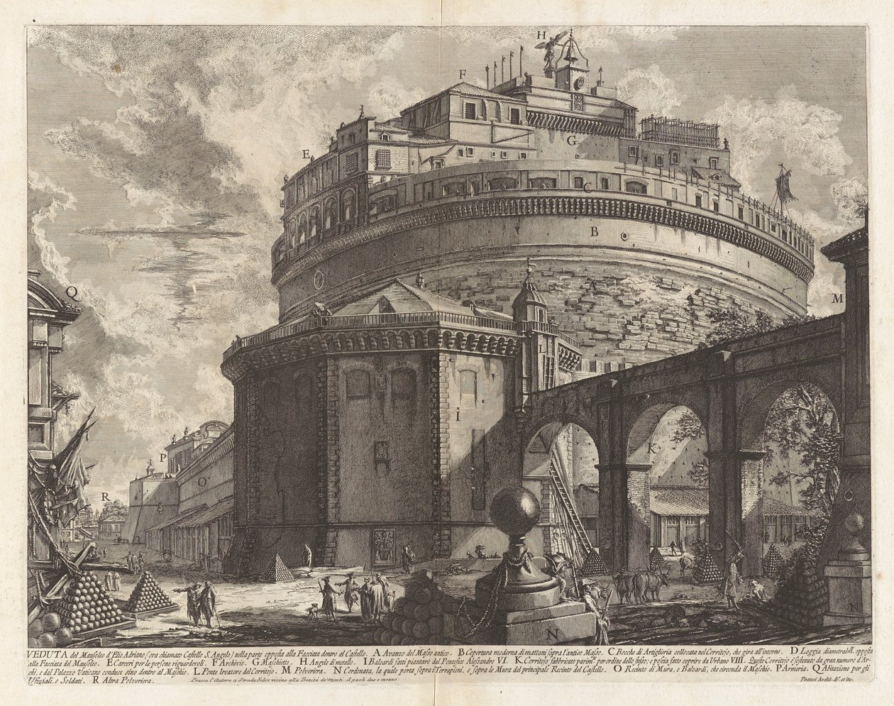 Veduta del Mausoleo d da Giovanni Battista Piranesi