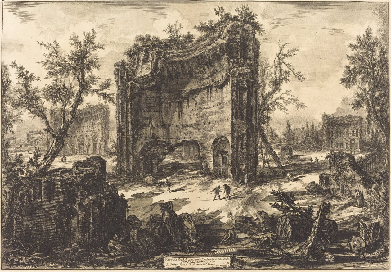 Veduta ... delle Terme di Tito da Giovanni Battista Piranesi