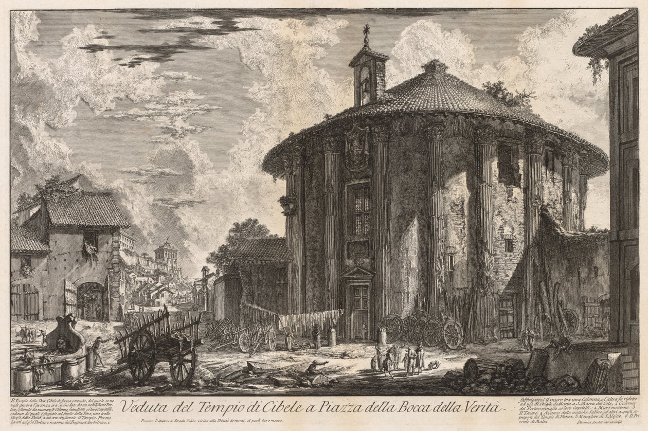 Vedute di Roma: Tempio di Cibele da Giovanni Battista Piranesi