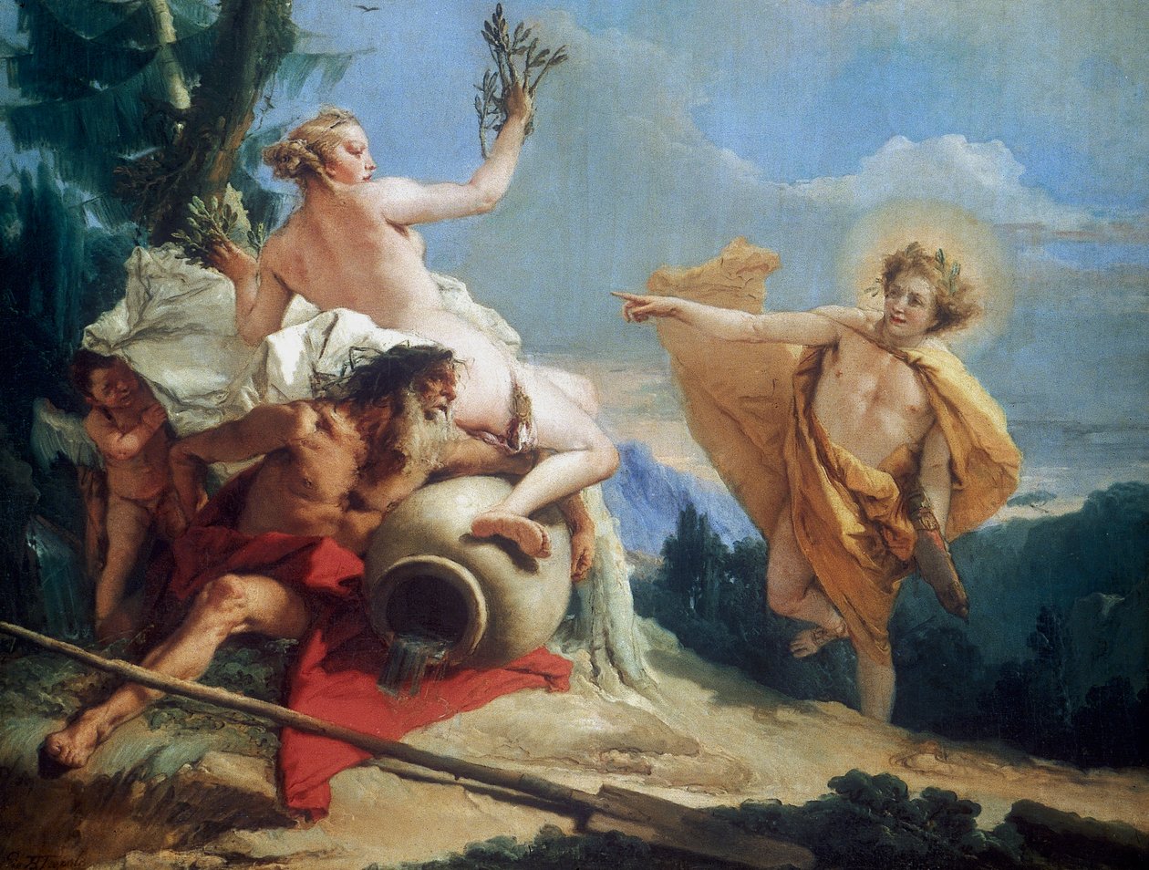 Apollo che insegue Dafne, c1755-1760 da Giovanni Battista Tiepolo