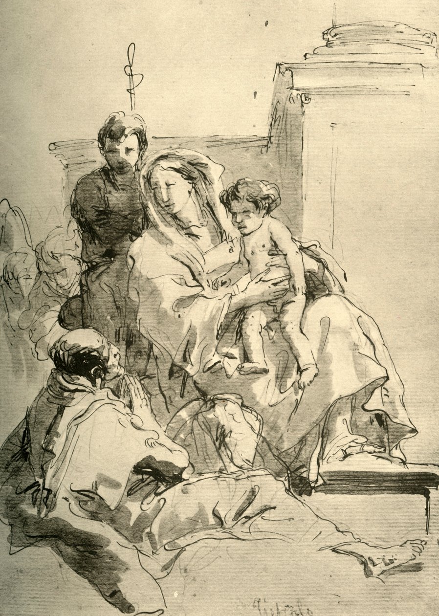 Sacra Famiglia, metà XVIII secolo, 1928 da Giovanni Battista Tiepolo