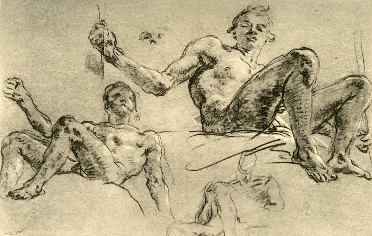 Studi di nudo, metà XVIII secolo, 1928 da Giovanni Battista Tiepolo