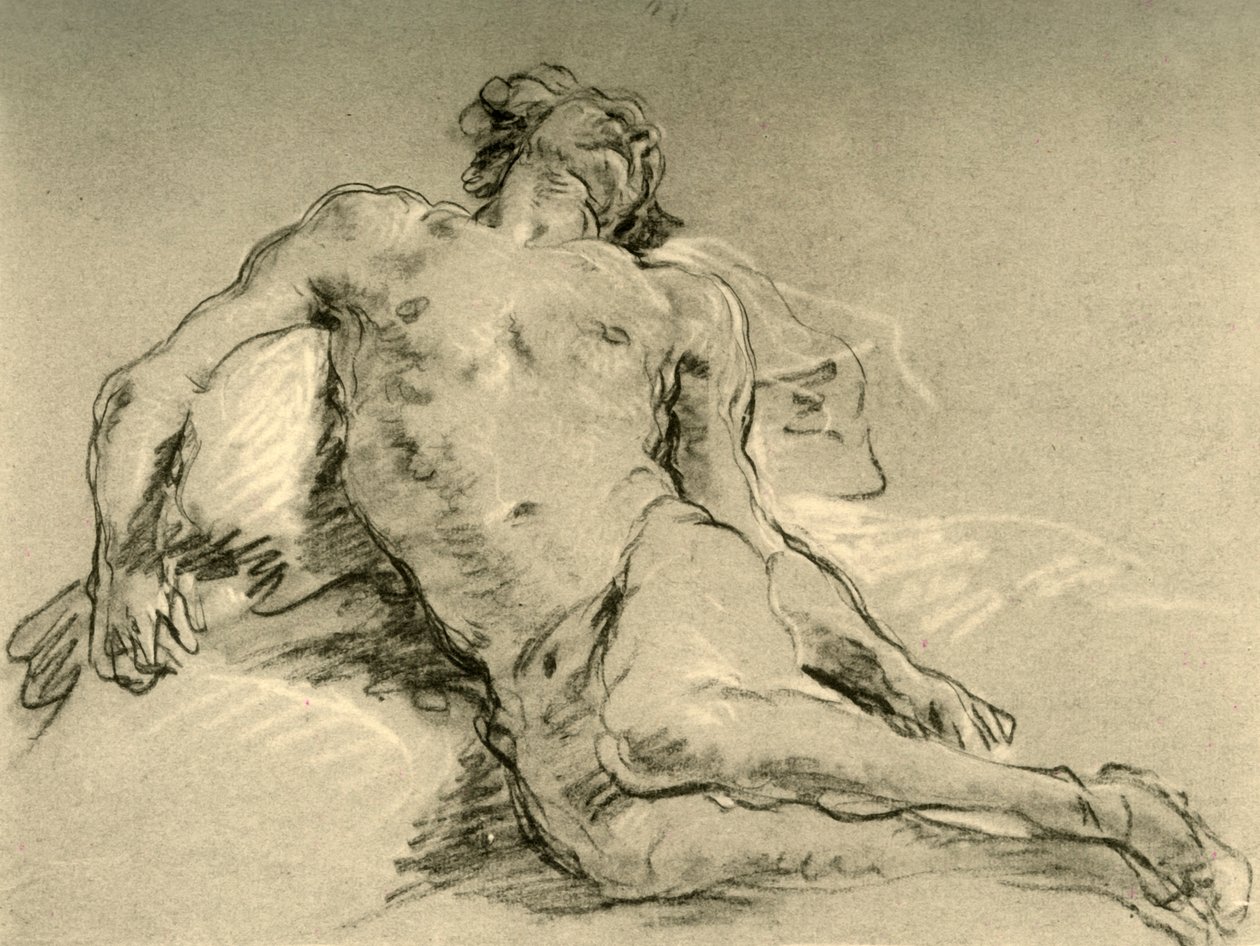 Nudo riposante, metà XVIII secolo, 1928 da Giovanni Battista Tiepolo