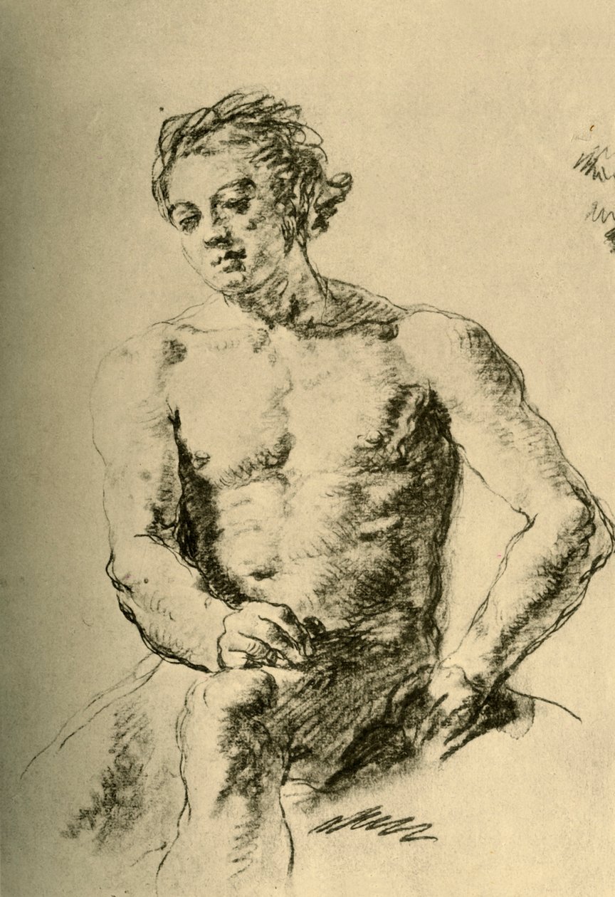 Nudo seduto da Giovanni Battista Tiepolo