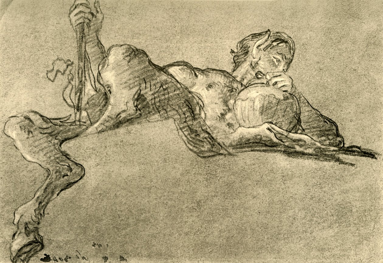 Satiro con brocca di vino da Giovanni Battista Tiepolo