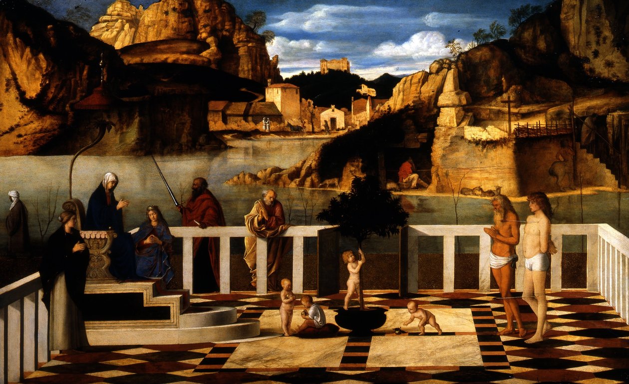 Italian: Allegoria sacra Sacred Allegory da Giovanni Bellini