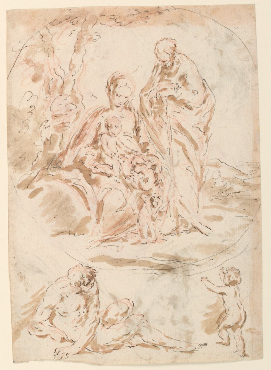 La Sacra Famiglia da Giovanni Benedetto Castiglione