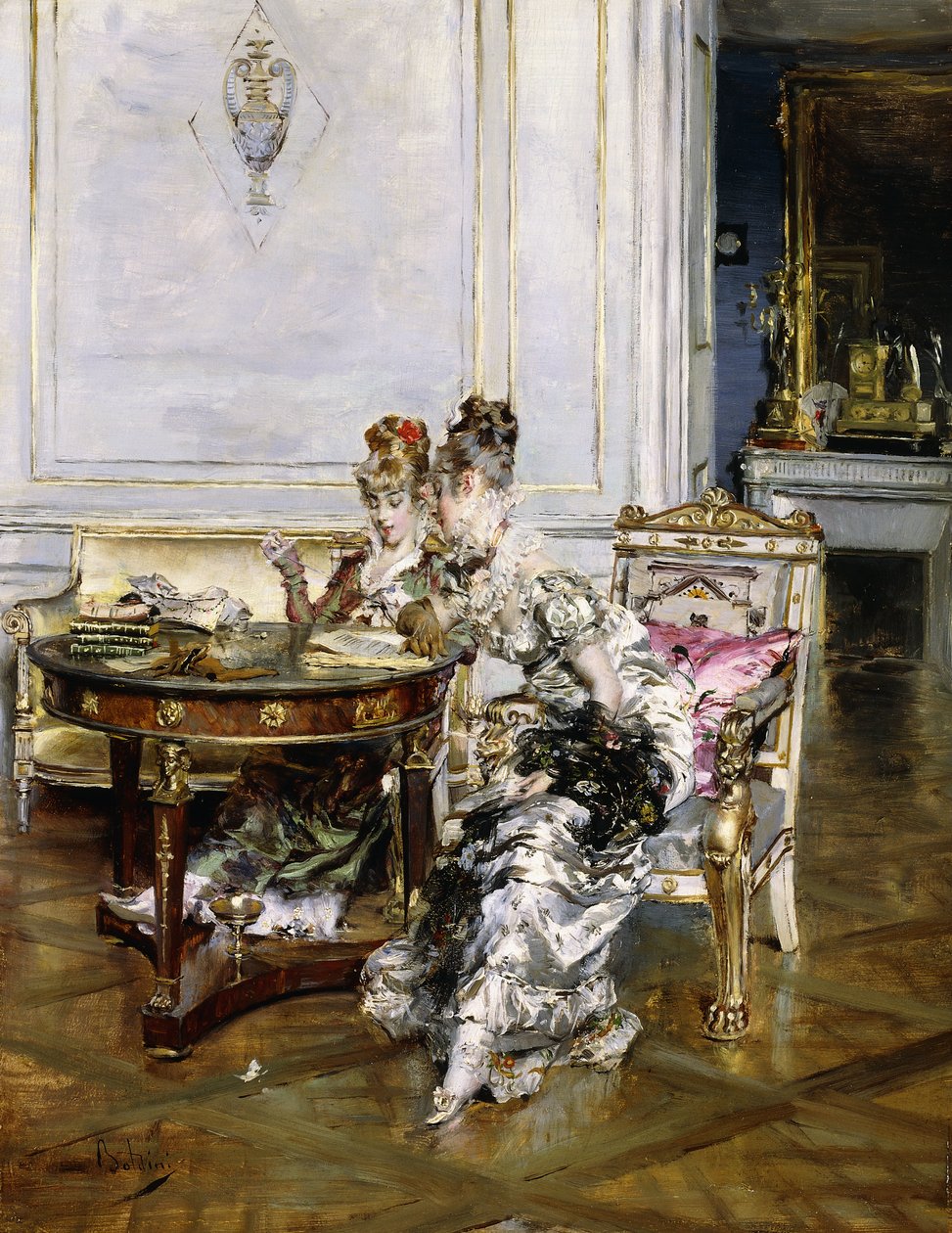 Signore eleganti in un interno, c.1875 da Giovanni Boldini