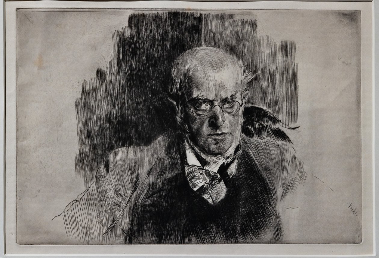 Ritratto del pittore Adolph Menzel da Giovanni Boldini