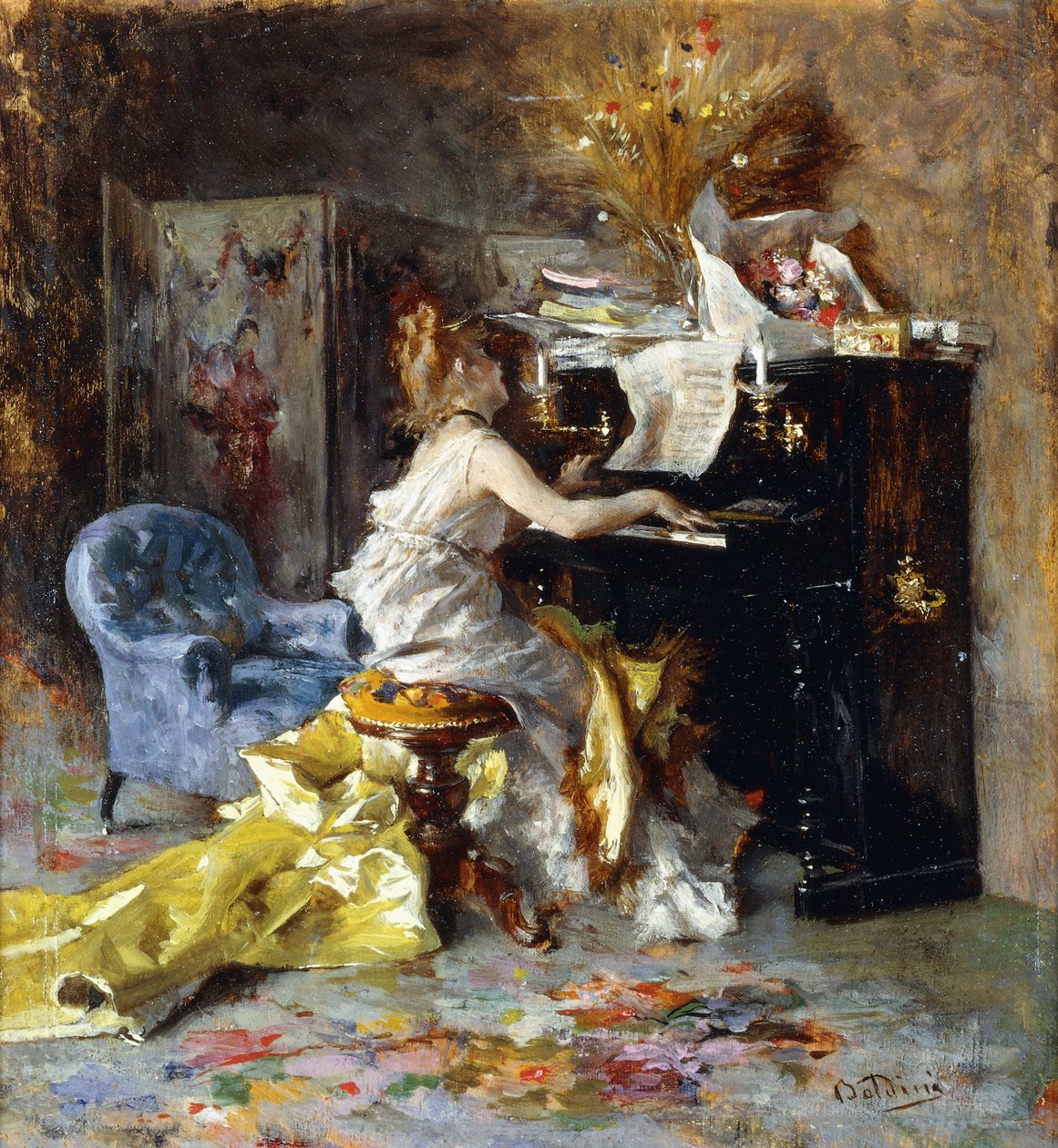 Donna al pianoforte da Giovanni Boldini