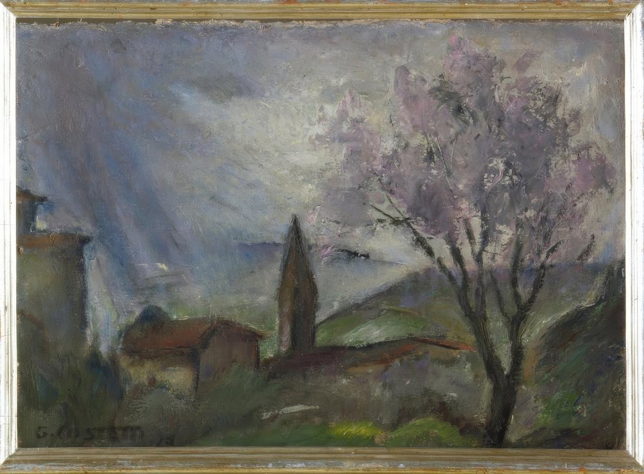 Paese con alberi da Giovanni Costetti