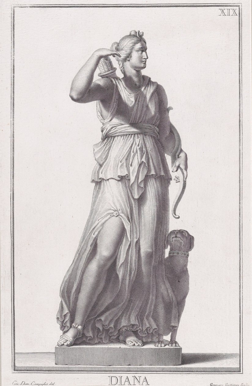 Statua di Diana da Giovanni Domenico Campiglia