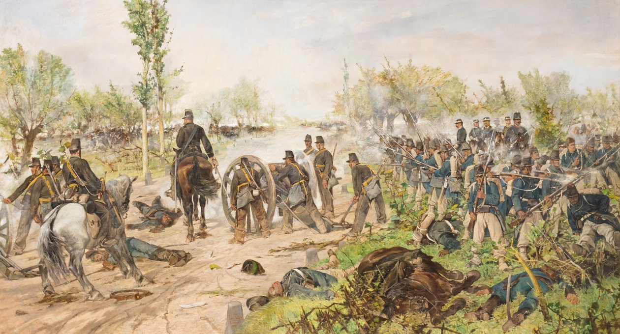 La battaglia di Custoza da Giovanni Fattori