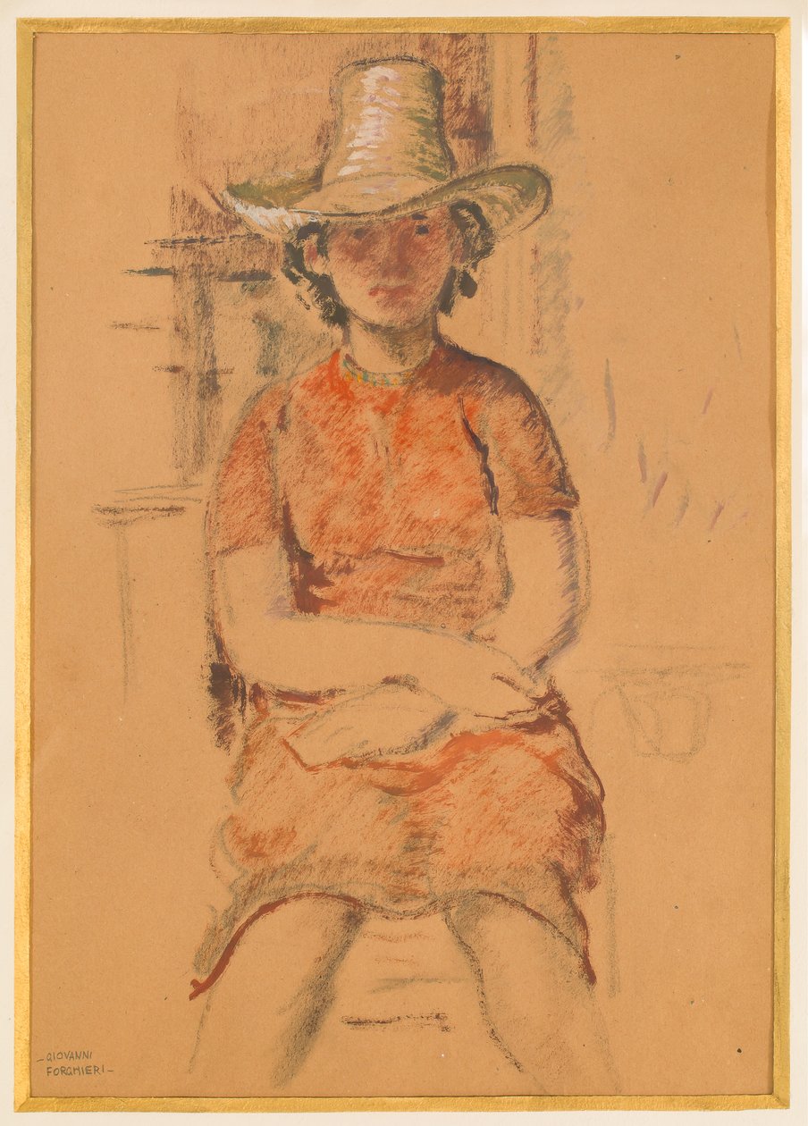 Ragazza seduta (?) da Giovanni Forghieri