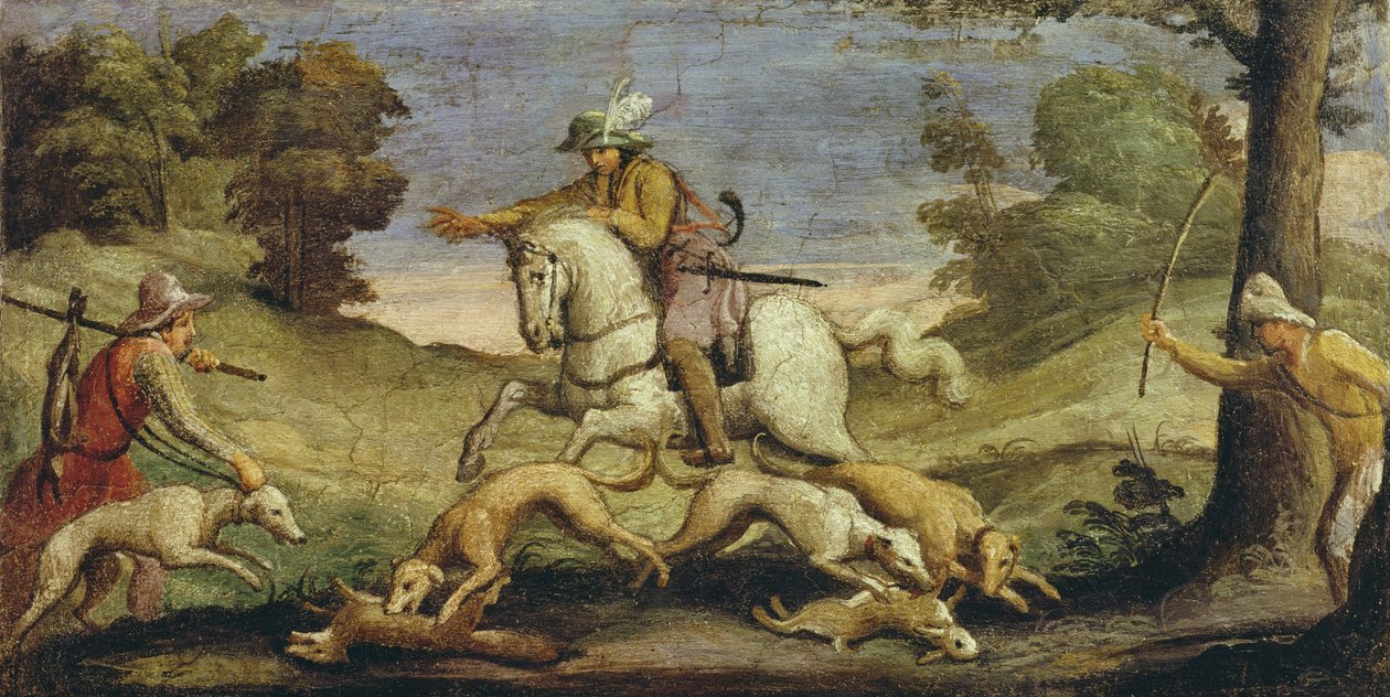 Caccia alle lepri, 1615 da Giovanni Francesco Barbieri