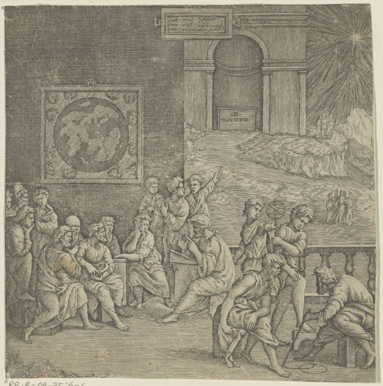 Scuola di un filosofo da Giovanni Jacopo Caraglio (attributed to)
