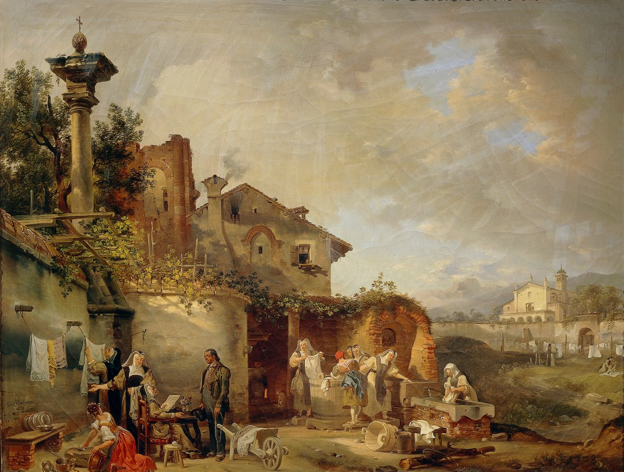 Lavanderia del convento da Giovanni Migliara
