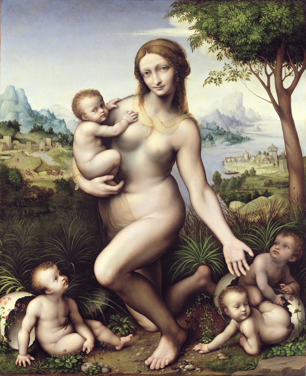 Leda con i suoi figli da Giovanni Pietro Rizzoli Giampietrino