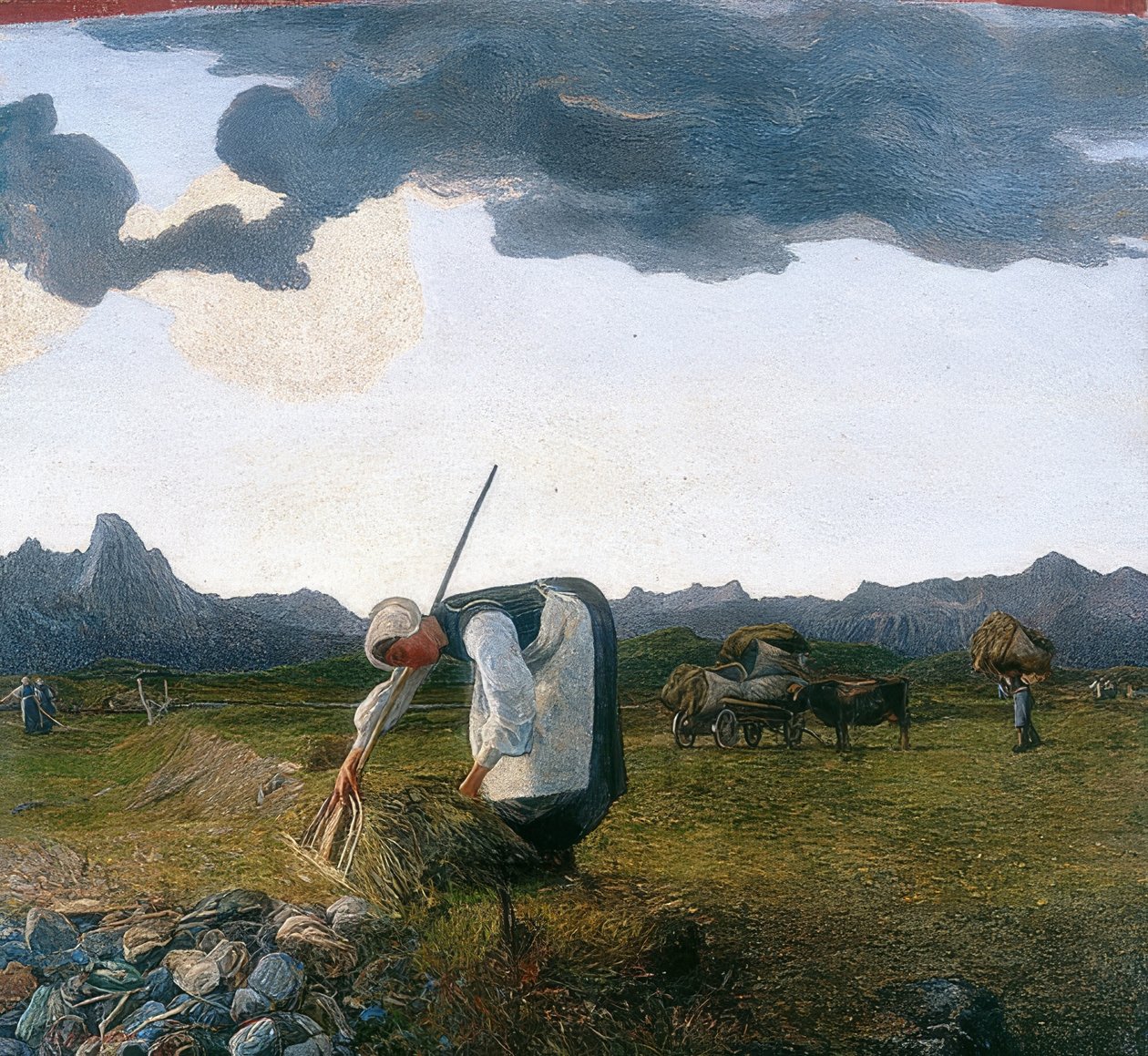 Raccolta del fieno da Giovanni Segantini