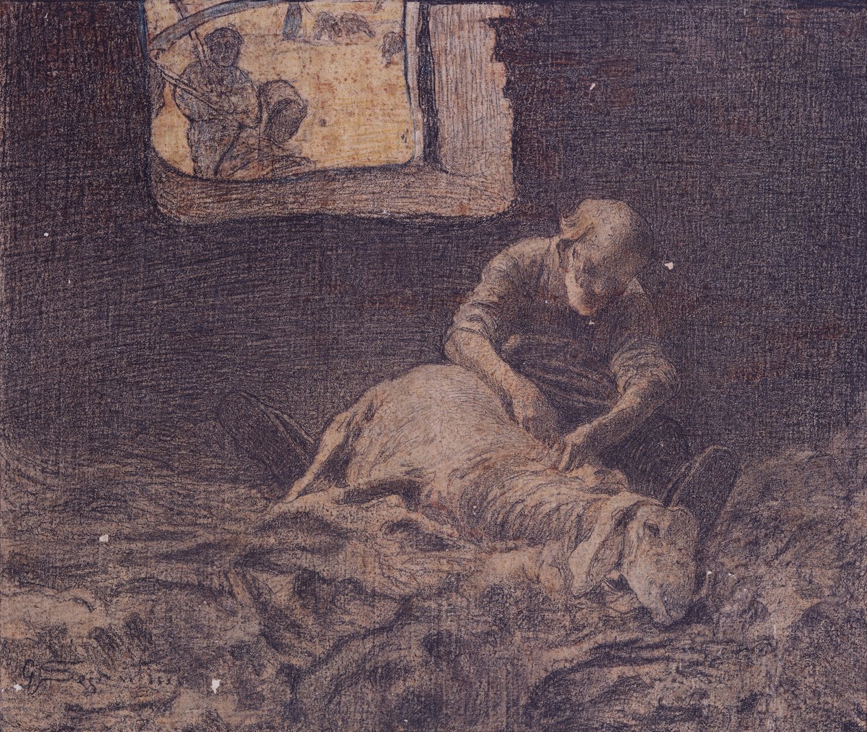 Il tosatore di pecore da Giovanni Segantini