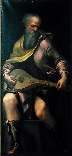 Suonatore di liuto, c.1562 da Girolamo Mazzola Bedoli