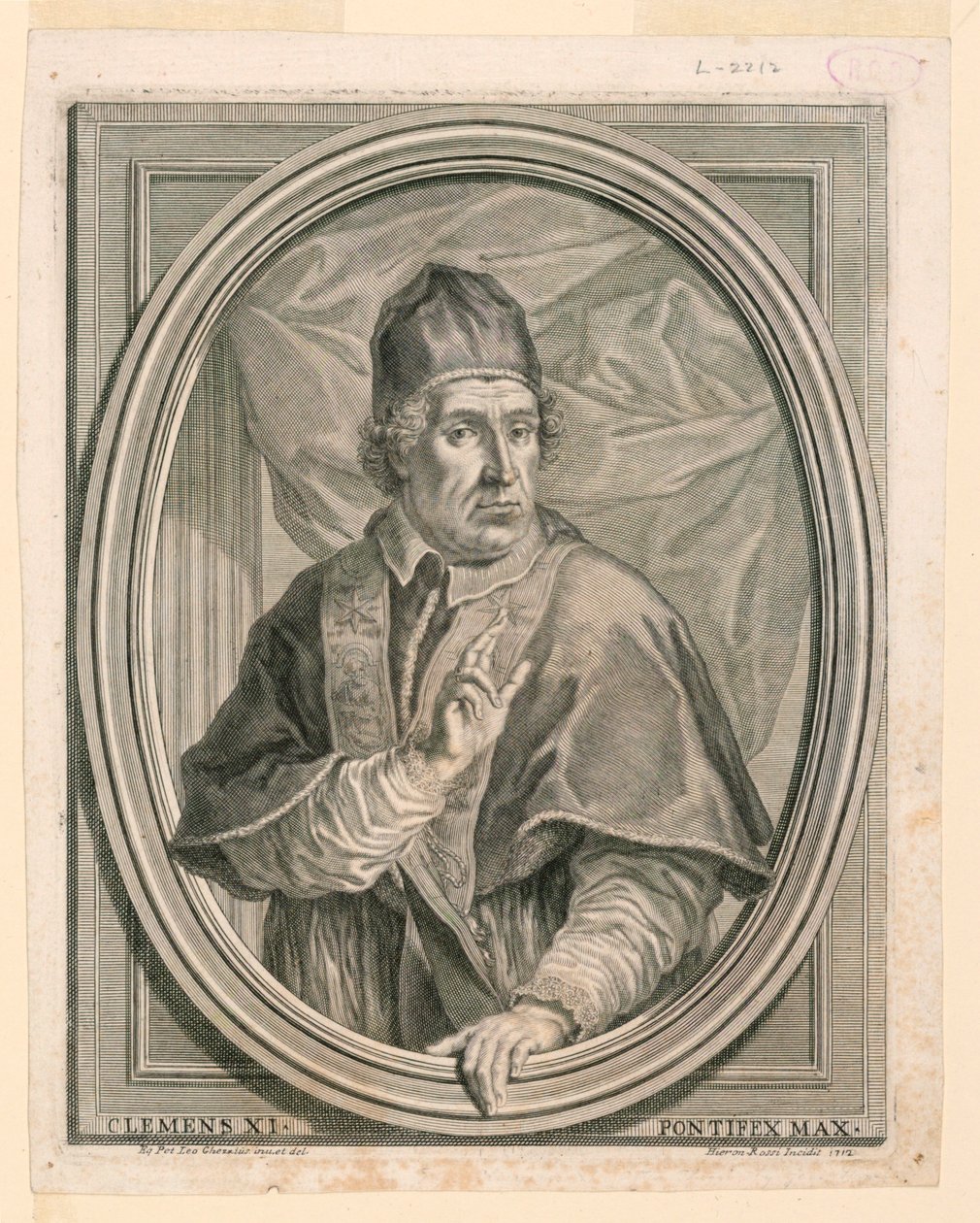 Ritratto di Papa Clemente XI da Girolamo Rossi