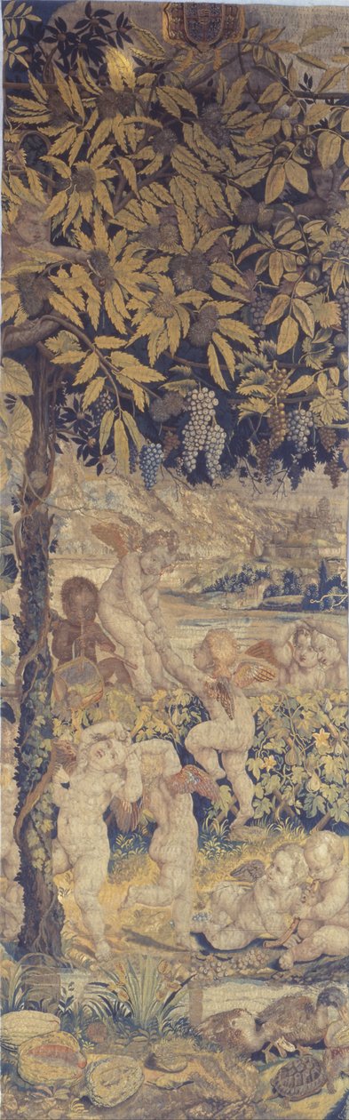 Arazzo con putti che giocano da Giulio Romano
