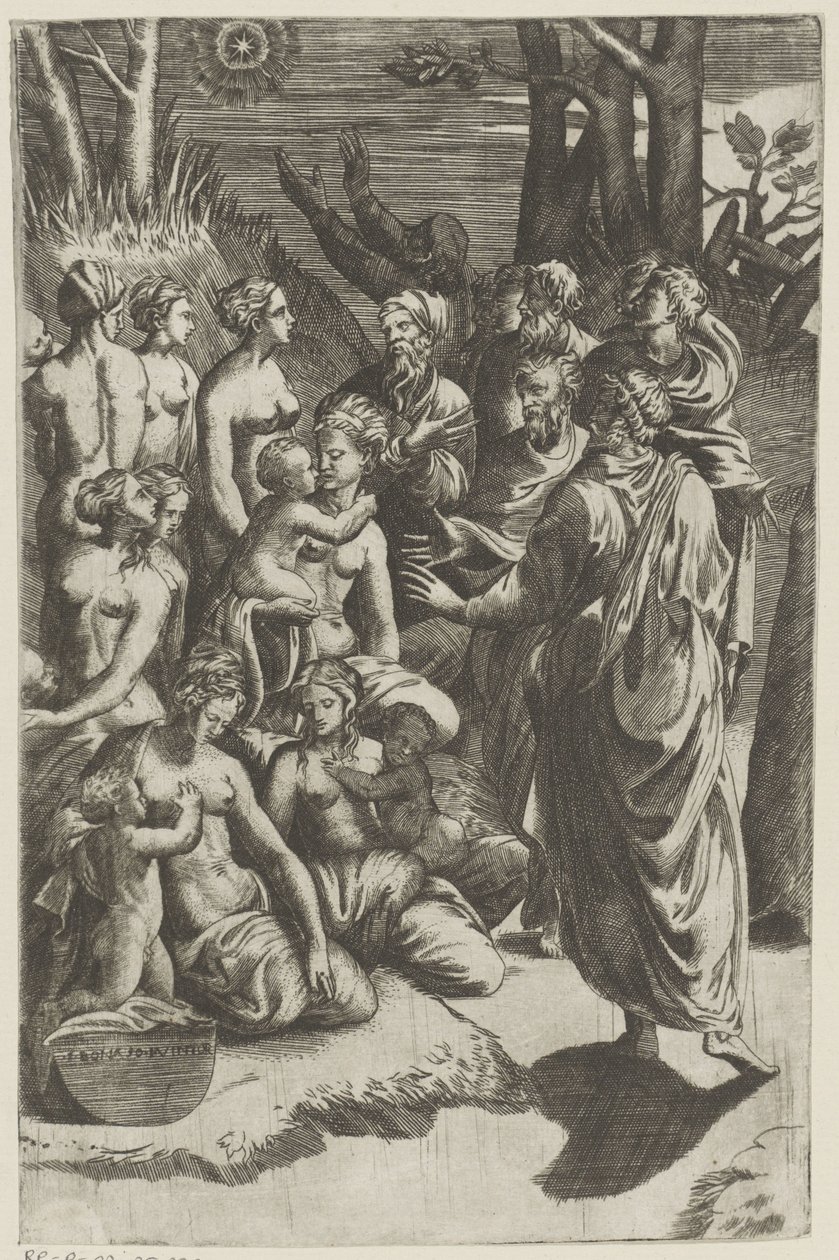 Gruppo di figure sotto una stella da Giulio Bonasone