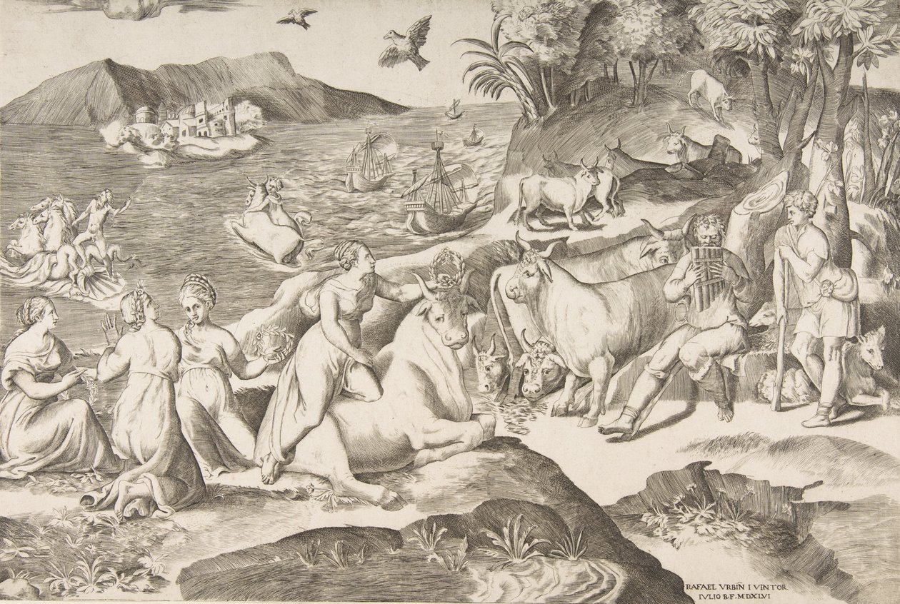 Il ratto di Europa, 1546 da Giulio Bonasone