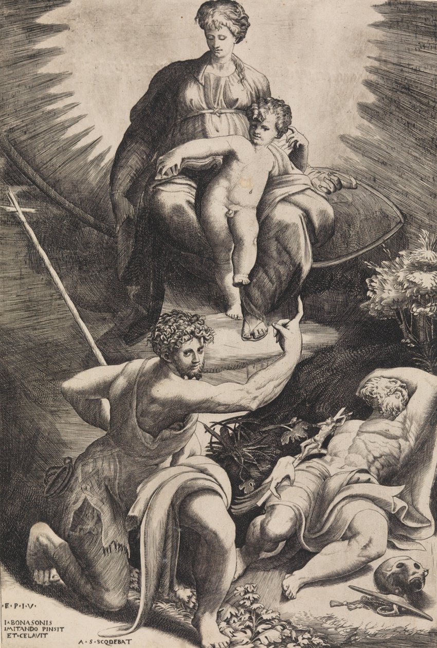 La visione di San Girolamo da Giulio Bonasone