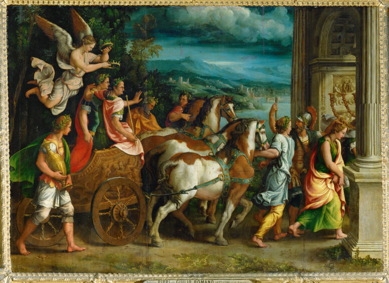 Trionfo di Tito e Vespasiano ... da Giulio Romano
