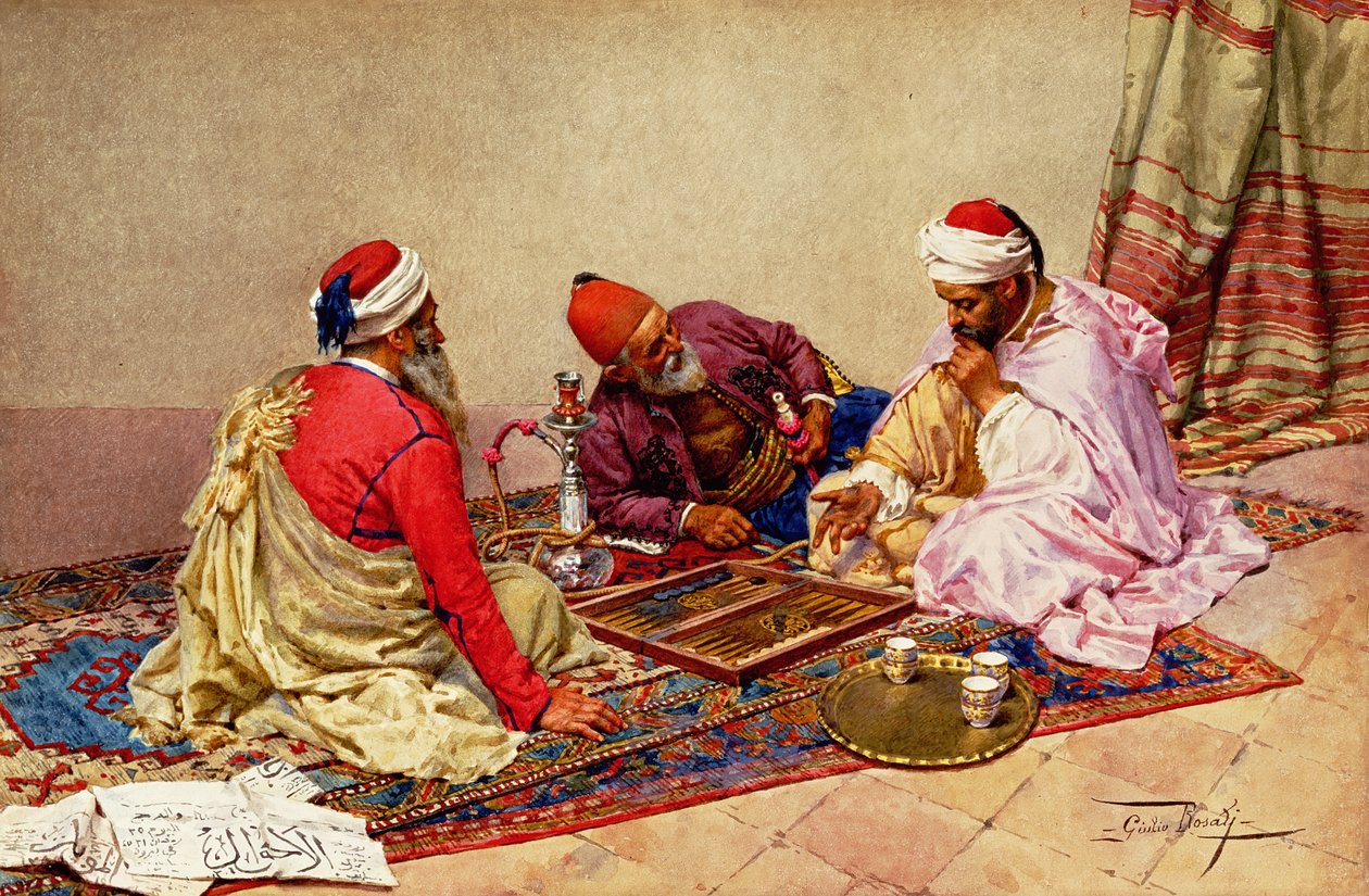 I giocatori di backgammon da Giulio Rosati