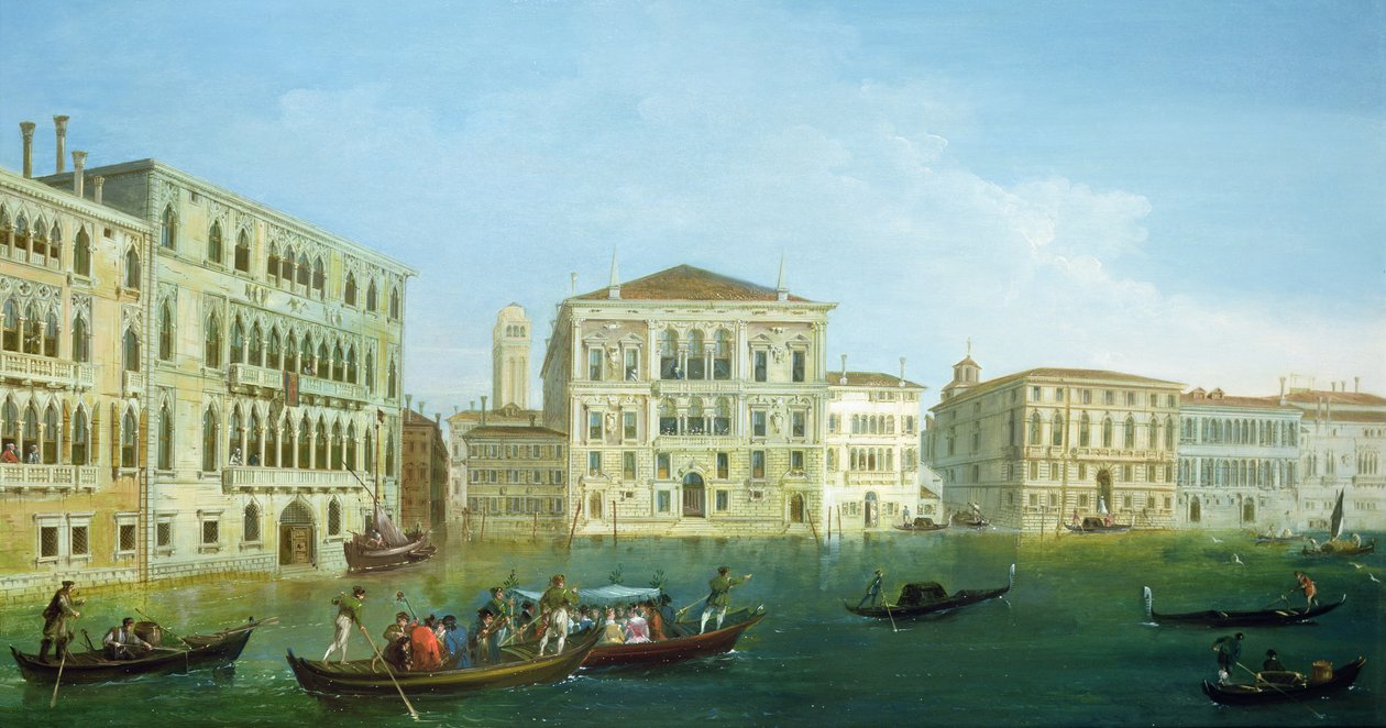 La Casa Foscari e il Palazzo Balbi, dal Canal Grande, Venezia da Giuseppe Bernardino Bison