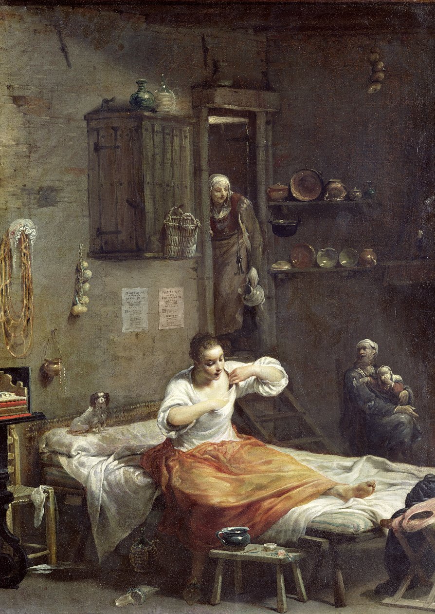 La donna con la pulce da Giuseppe Maria Crespi