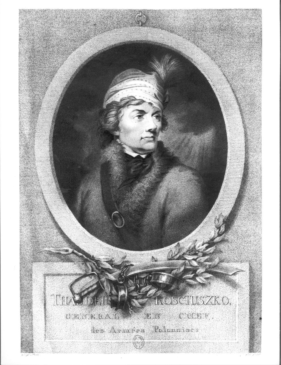 Tadeusz Kosciuszko (1746-1817), inciso da Christiaan Josi (m.1828), pubblicato 1794-98 da Giuseppe or Josef Grassi