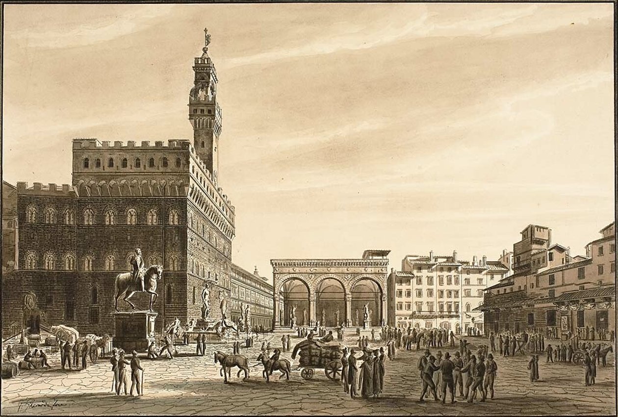 Piazza Signoria da Giuseppe Gherardi