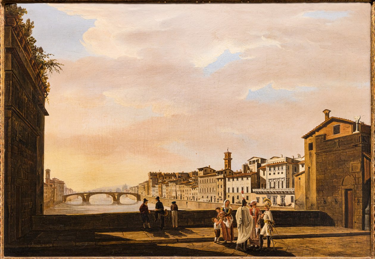 Veduta dal Ponte Vecchio da Giuseppe Gherardi