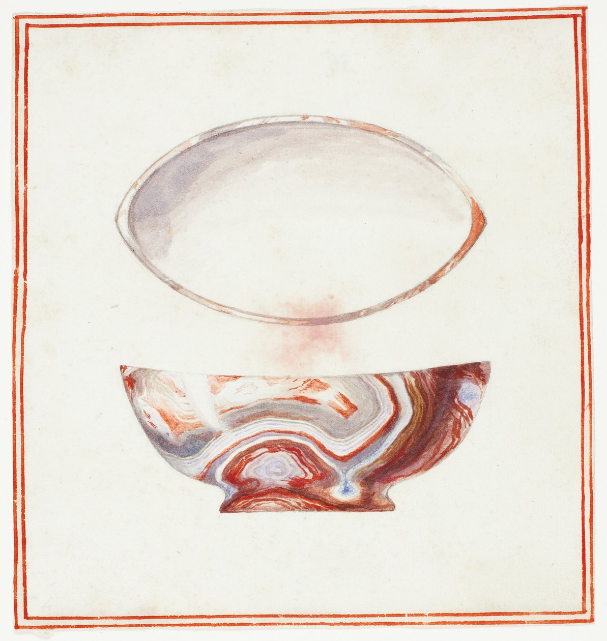 Ciotola marmorizzata con coperchio da Giuseppe Grisoni