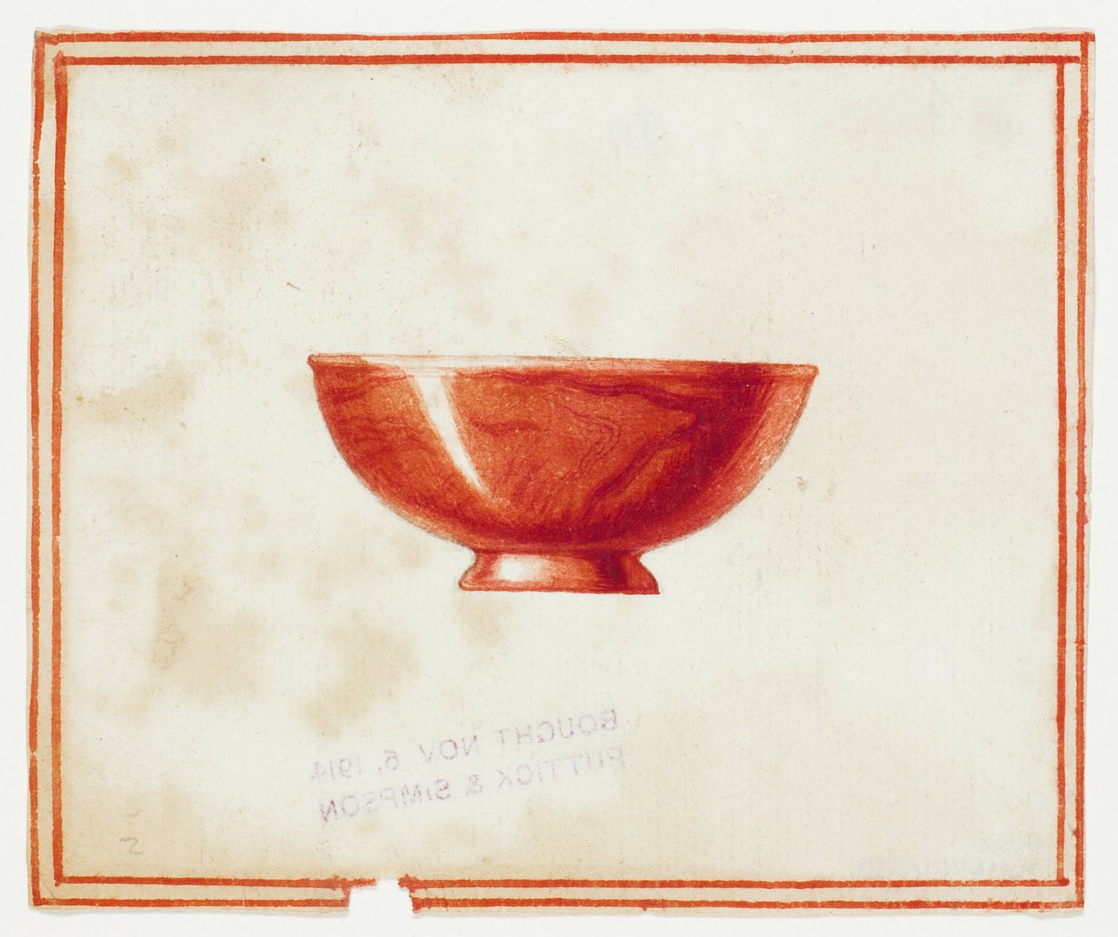 Ciotola di marmo rosso da Giuseppe Grisoni