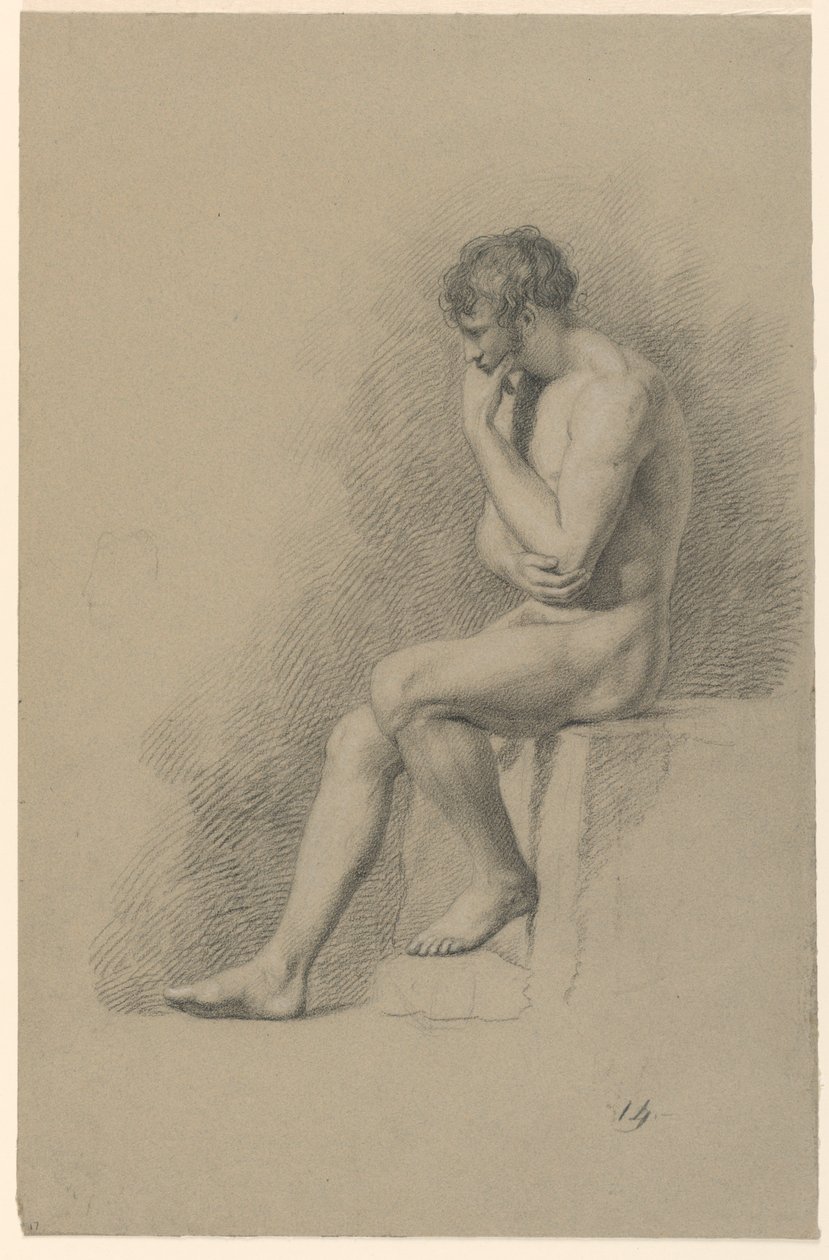 Studio accademico di un nudo maschile da Giuseppe Longhi