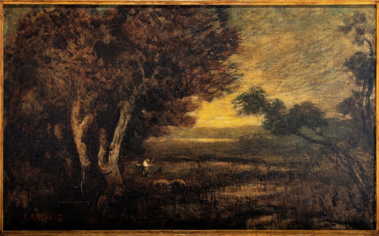 Paesaggio con figura da Giuseppe Miti Zanetti