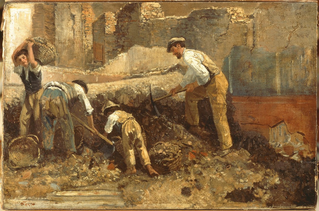 Scavi di Ercolano da Giuseppe Palizzi