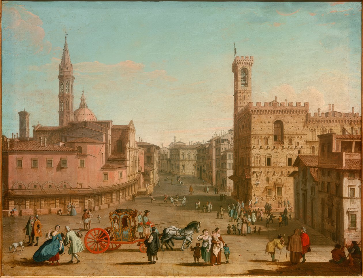 La Piazza San Firenze da Giuseppe Zocchi