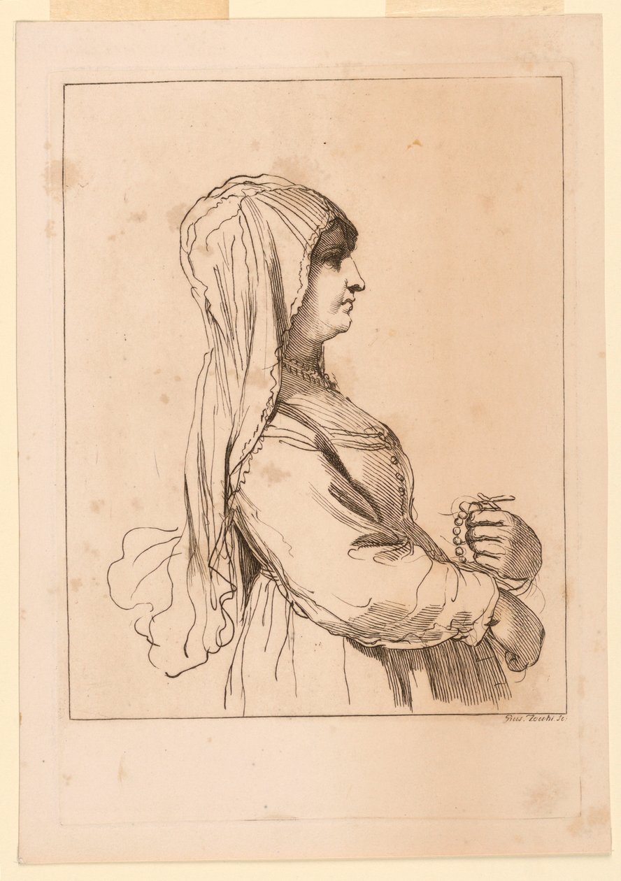 Donna con un Rosario da Giuseppe Zocchi
