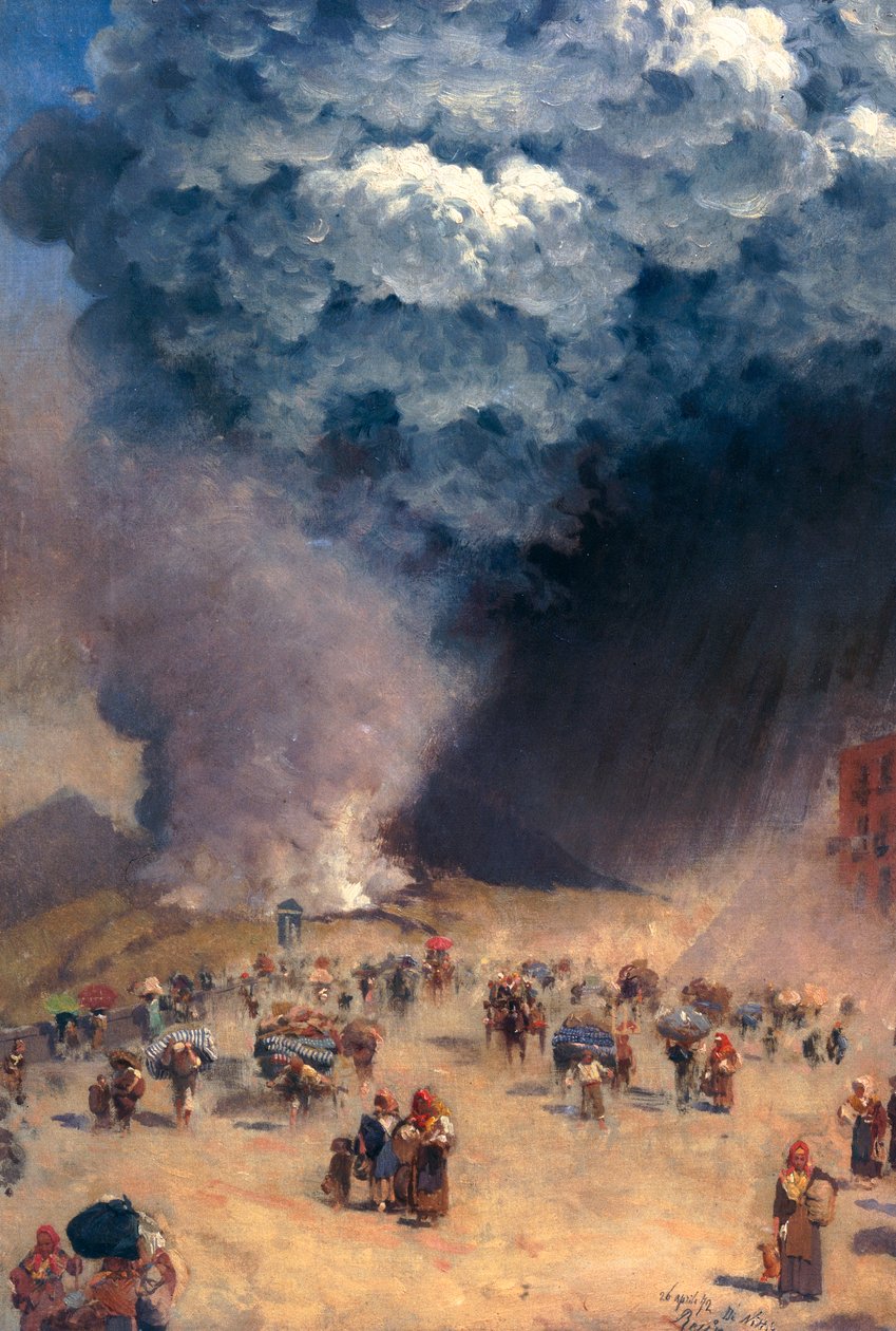 Pioggia di cenere da Giuseppe or Joseph de Nittis