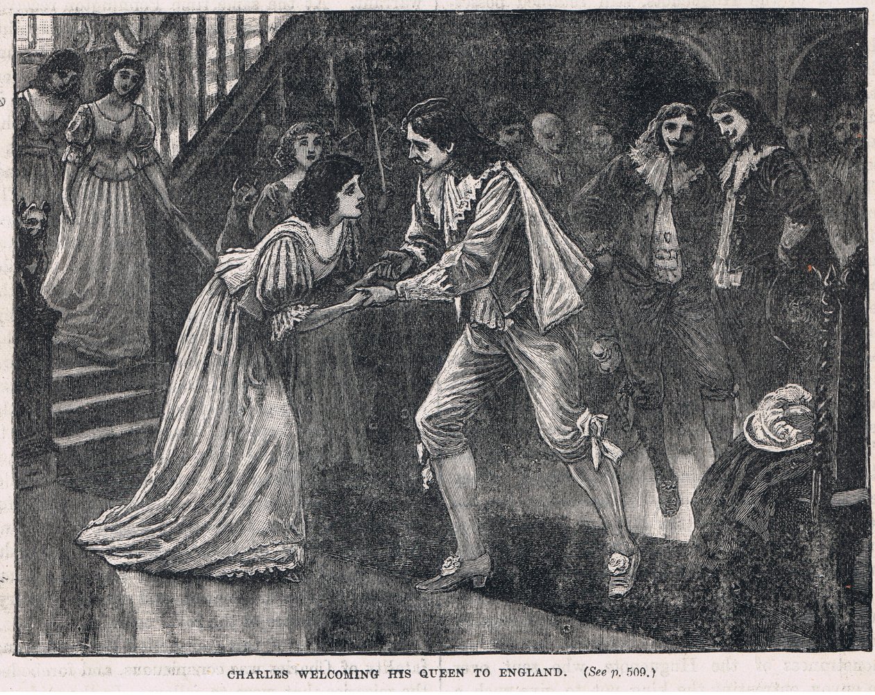 Carlo accoglie la sua regina in Inghilterra 1625 da Gordon Frederick Browne