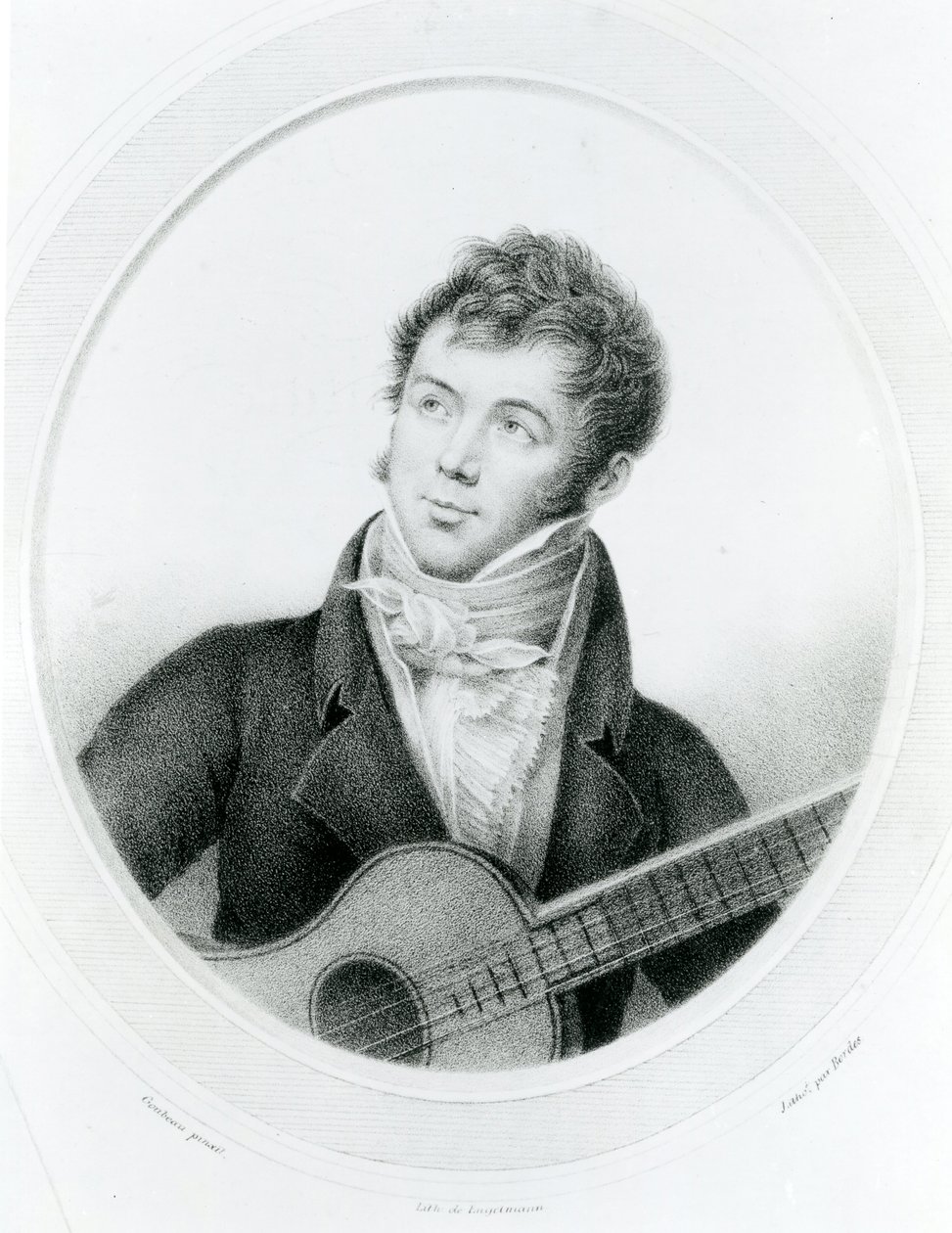 Fernando Sor (1778-1839) c.1825 (litografia) da Gottfried or Godefroy Engelmann