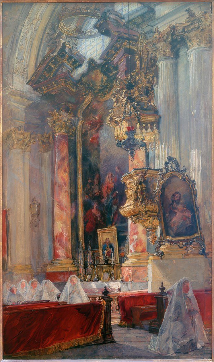 Interno della chiesa delle dame di Monaco da Gotthardt Kuehl