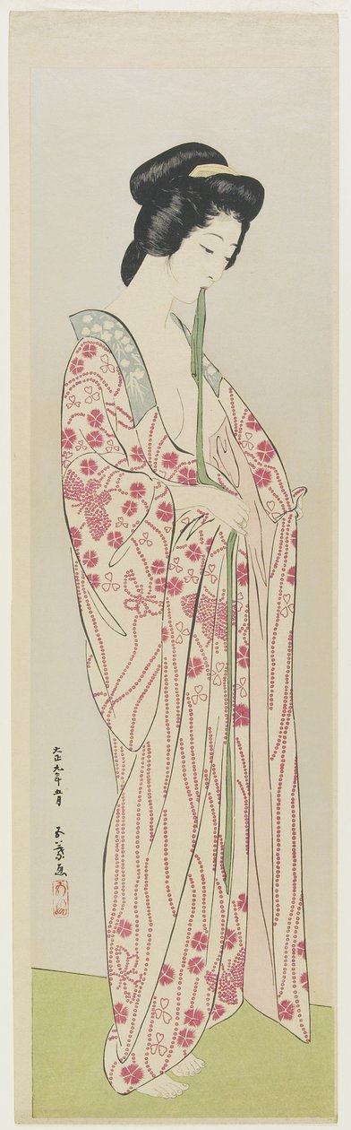 Donna in sottoveste kimono, maggio 1920 da Goyo Hashiguchi